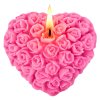 svíčka srdce s růžemi