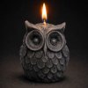 svíčka sova černá