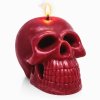 hororová lebka červená