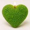 krajkové srdce svíčka zelená