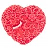 Krajkové srdce svíčka