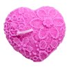 krajkové srdce svíčka růžová