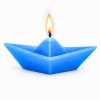 svíčka loďka modrá