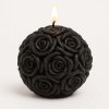 Pugét růží svíčka černá