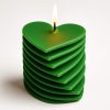 srdce sloup svíčka zelená