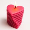 srdce sloup svíčka růžová