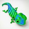 3D chameleon modrozelená