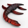 3D Plesiosaurus červenočerný