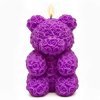medvěd z růží svíčka fialový