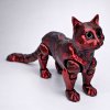 3D kočka červenočerná