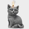 svíčka koťátko šedá