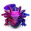 3D axolotl fialovomodrý