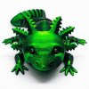 3D axolotl zelenočerný