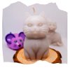 svíčka kočka bílá
