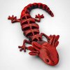3D axolotl mládě červeno černý