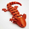 3D axolotl mládě červeno zlatý