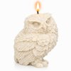 svíčka sova hedvika bílá