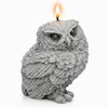 svíčka sova hedvika šedá