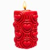 valentýnská svíčka červená