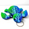 3D želva přívěšek flexi zeleno modrá