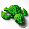 3D želva přívěšek flexi zeleno žlutá