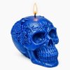 květinová lebka modrá svíčka