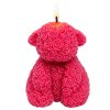 Ovečka z růží svíčka s knotem