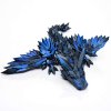 krystalový drak s křídly modročerný