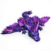 krystalový drak s křídly fialovomodrý