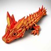 3D drak krystalový červenozlatá