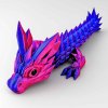 3D drak krystalový fialovomodrý