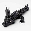3D drak krystalový černý