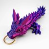 3D drak krystalový přívěsek fialovomodrý