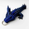 3D drak krystalový přívěsek modročerný