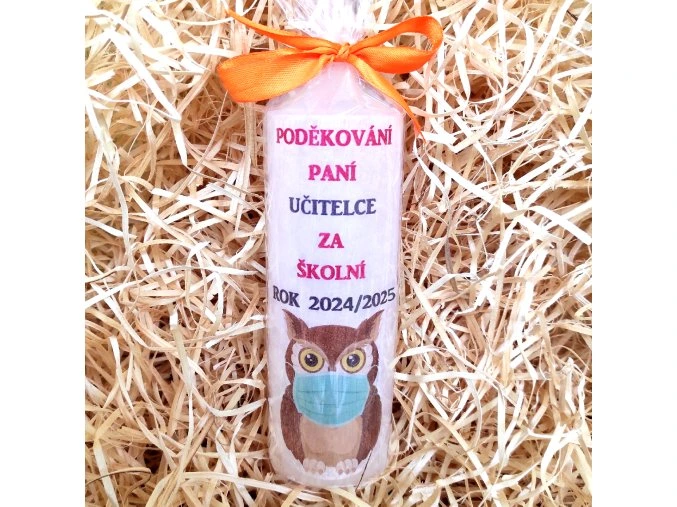 Svíčka pro paní učitelku - 17 x 6 cm