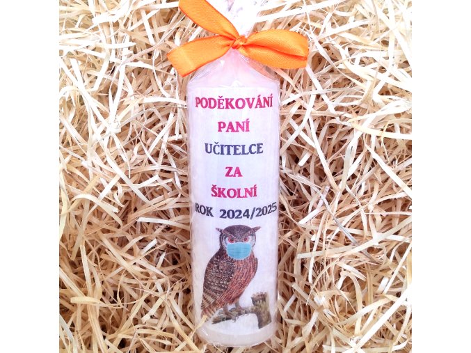 Svíčka pro paní učitelku - 17 x 6 cm