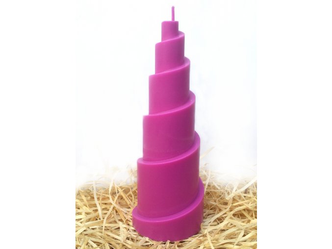 Svíčka - spirála - violet - 20 cm