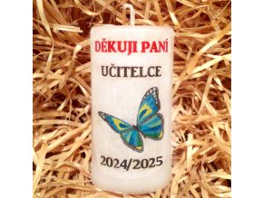 Svíčka pro paní učitelku - 9,5 x 5 cm
