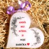 Dárková svíčka pro babičku - srdce 11 cm
