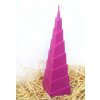 Svíčka - pyramida - violet 22 cm