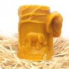 Svíčka ze včelího vosku - 3D slon na válci