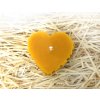Svíčka ze včelího vosku - 3D srdce s nápisy LOVE