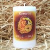 Svíčka se znamením zvěrokruhu - kozoroh - 11,5 x 7 cm - oranžová
