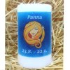 Svíčka se znamením zvěrokruhu - panna - 11,5 x 7 cm - modrá