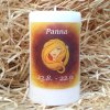 Svíčka se znamením zvěrokruhu - panna - 11,5 x 7 cm - oranžová