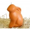 Svíčka - velikonoční velký sedící zajíc 12 cm oranžový