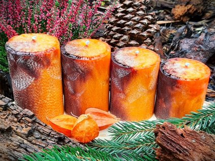 Pomeranč se skořicí adventní svíčky 1