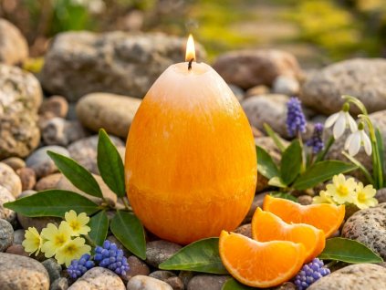 Svíčka vajíčko Mandarinka 1