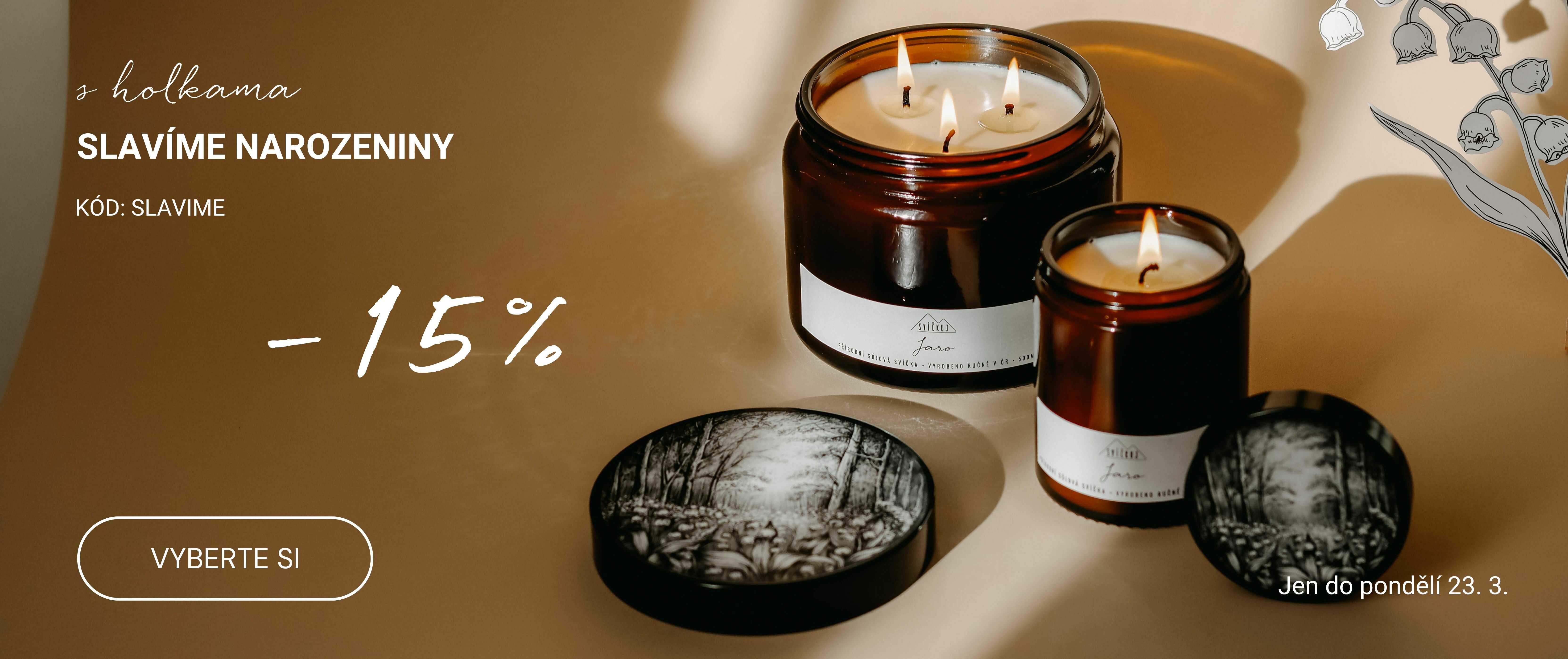 přírodní svíčky VALENTÝN