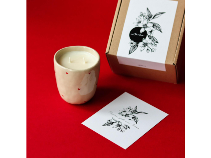 Dárková sada - hrníček se srdíčky